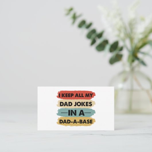 Ik hou al m'n pap in een pap-A-basis pap. Visitekaartje (Staand voorkant)