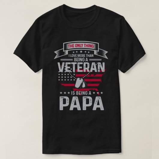 Ik hou alleen van meer dan een veteranenpapa. t-shirt (Design voorkant)