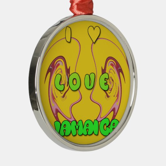 Ik hou altijd van Jamaica Metalen Ornament (Rechts)