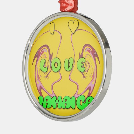 Ik hou altijd van Jamaica Metalen Ornament (Links)