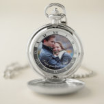 Ik hou altijd van je! Aangepast bericht en foto Zakhorloge<br><div class="desc">Ik hou altijd van je!  tijdloze boodschap en foto van liefde. Met dit moderne klokontwerp kunt u het bericht en het afbeelding aanpassen om een echt uniek en speciaal geschenk te maken voor iemand van wie u houdt en/of uw waardering wilt shows. Geweldig ontwerp van TLS-Design.</div>