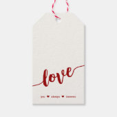 "Ik hou altijd van je" Cadeaulabel (Voorkant)