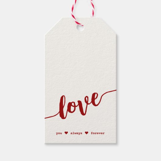 "Ik hou altijd van je" Cadeaulabel (Voorkant)