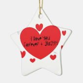 Ik hou altijd van je en altijd keramisch ornament (Links)
