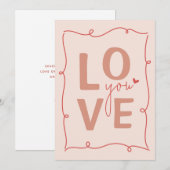 Ik hou altijd van je, Valentijnsdag Kaart (Voorkant / Achterkant)