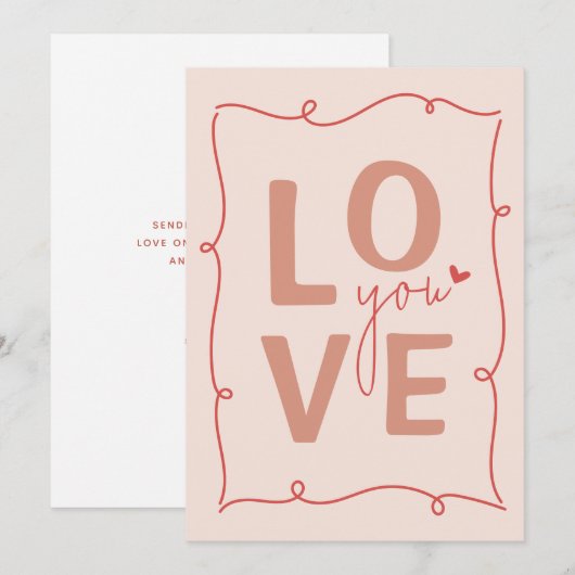 Ik hou altijd van je, Valentijnsdag Kaart (Voorkant / Achterkant)