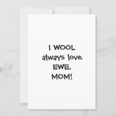 Ik HOU altijd van JOUW MOMMA Plat Feestdagenkaart (Achterkant)