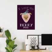 Ik hou BERRY veel van je aardbeihond Poster (Thuiskantoor)