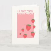 Ik Hou Berry Veel van Jou Schattig Romantisch Kaart (Voorkant)