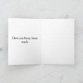 Ik Hou Berry Veel van Jou Schattig Romantisch Kaart (Binnen)