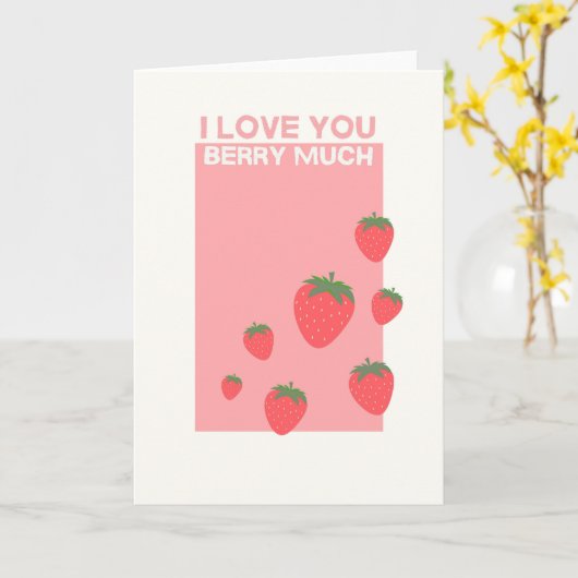 Ik Hou Berry Veel van Jou Schattig Romantisch Kaart (Gele Bloem)