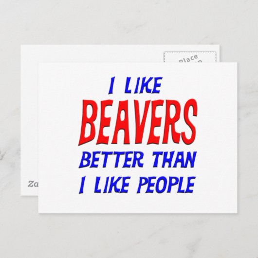 Ik hou beter van beestjes dan van mensen Briefkaar Briefkaart (Voorkant / Achterkant)