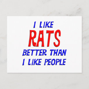 Ik hou beter van ratten dan van mensen Briefkaart