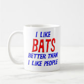 Ik hou beter van vleermuizen dan van mensen Mok (Links)