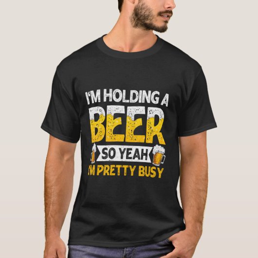 Ik hou bier Drink drinker vast papa un T-shirt (Voorkant)