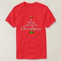 Ik hou Christus in de kerstrode feestdag T-Shirt