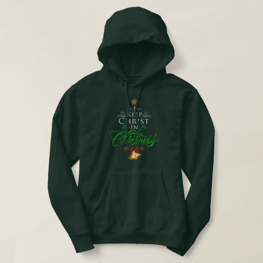 Ik hou Christus in kerstfeest Funny Holiday T-shir Hoodie (Design voorkant)