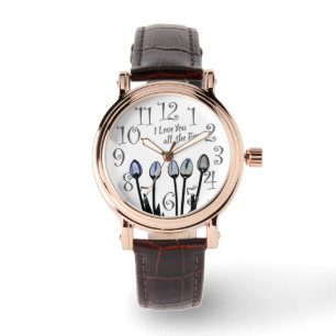 Ik hou de hele tijd van je, voeg initialen toe horloge