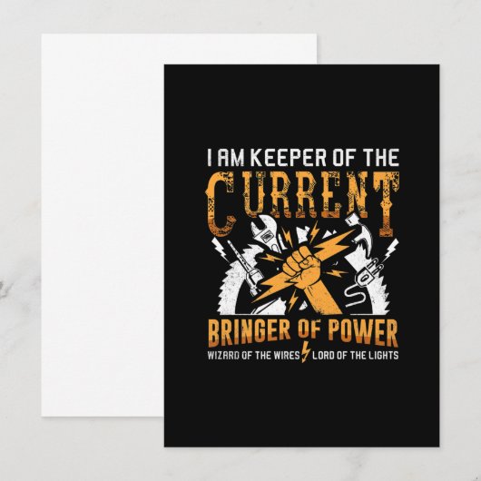 Ik hou de huidige grappige elektronische cadeautje notitiekaartje (Voorkant / Achterkant)