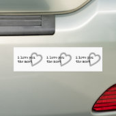 ik hou de meeste van jou lief hartje bumpersticker (Op auto)