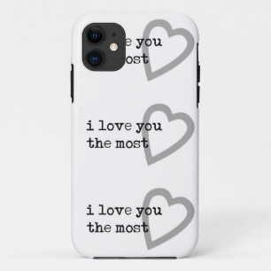 ik hou de meeste van jou lief hartje iPhone 11 hoesje