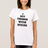 Ik hou dingen vast met teken (vrouwen) t-shirt (Voorkant)