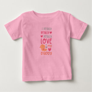 Ik hou echt echt van mijn papa Baby T-Shirt