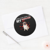 Ik hou echt echt van mijn pug ronde sticker (Envelop)