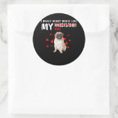 Ik hou echt echt van mijn pug ronde sticker (Tas)