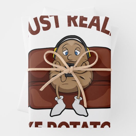 Ik hou echt van aardappelen - Cute Potato Inpakpapier Vel (In situ)