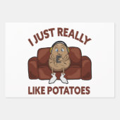 Ik hou echt van aardappelen - Cute Potato Inpakpapier Vel (Voorkant)