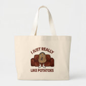 Ik hou echt van aardappelen. grote tote bag (Voorkant)
