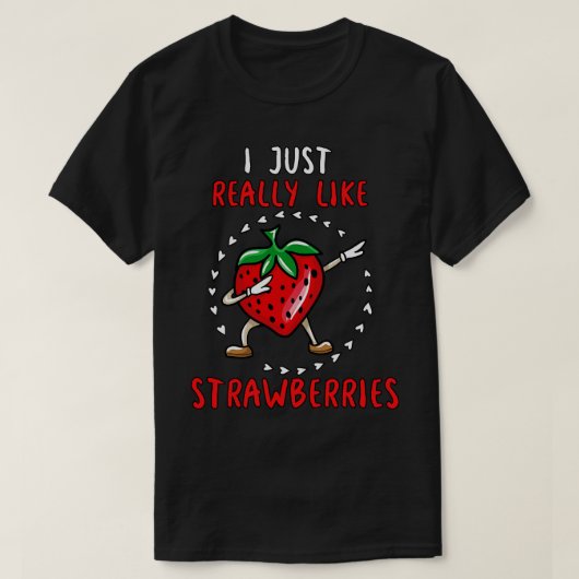 Ik hou echt van aardbeien t-shirt (Design voorkant)