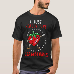Ik hou echt van aardbeien t-shirt