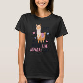 Ik hou echt van Alpacas Huacaya Pako Lama Alpac T-shirt (Voorkant)