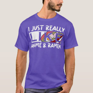 Ik hou echt van Anime en Ramen Kawaii Manga 44 T-shirt