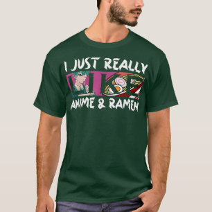 Ik hou echt van Anime en Ramen Kawaii Manga T-shirt