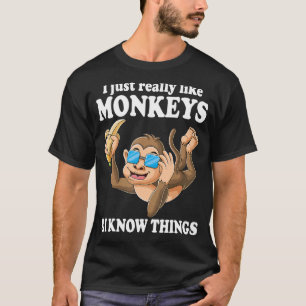 Ik hou echt van apen en ik ken dingen apen t-shirt
