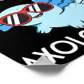 Ik hou echt van Axolotls Ok Girl Boy Kinder Kawai Poster (Hoek)
