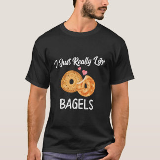Ik hou echt van Bagels National Bagel Day Foodi T-shirt