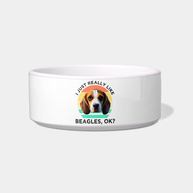 Ik hou echt van beagles, oké? voerbakje (Voorkant)