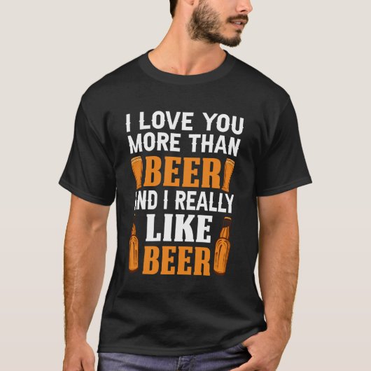 Ik hou echt van bier t-shirt (Voorkant)