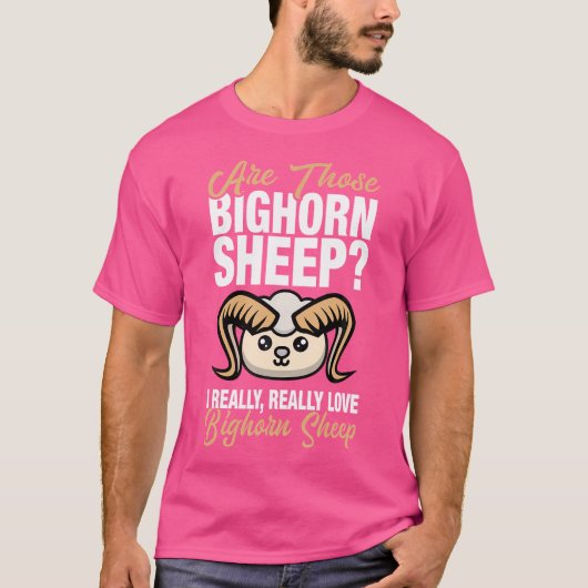 Ik hou echt van Bighorn schapen T-shirt (Voorkant)