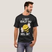 Ik hou echt van bijen. t-shirt (Voorkant volledig)
