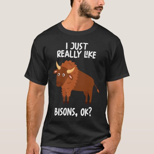 Ik hou echt van Bisons. T-shirt (Voorkant)