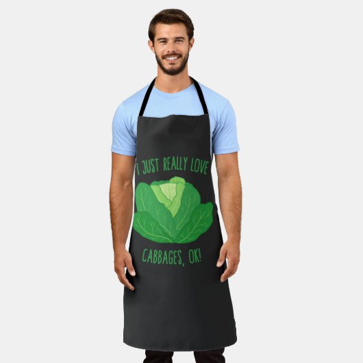 Ik hou echt van Cabbages. T-shirt Schort (Gedragen)