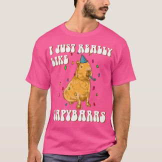 Ik hou echt van Capybara Birthday T-shirt