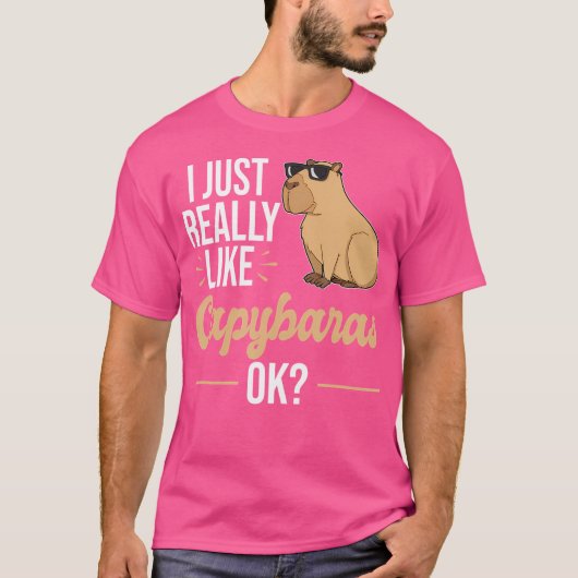 Ik hou echt van Capybaras Capybara T-shirt (Voorkant)