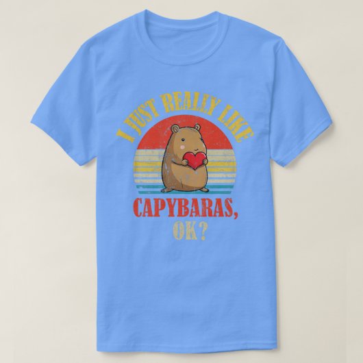 Ik hou echt van Capybaras OK T-shirt (Design voorkant)