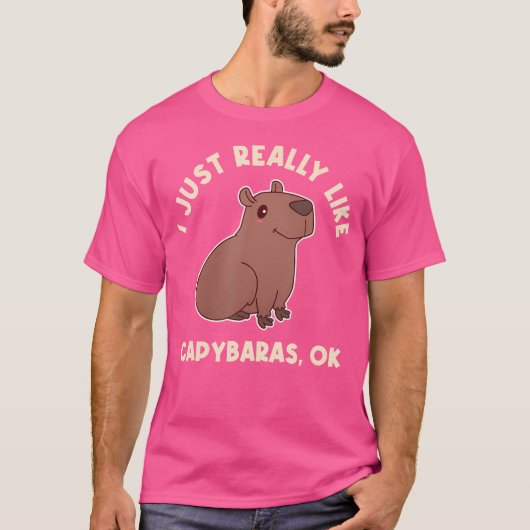Ik hou echt van Capybaras OK T-shirt (Voorkant)